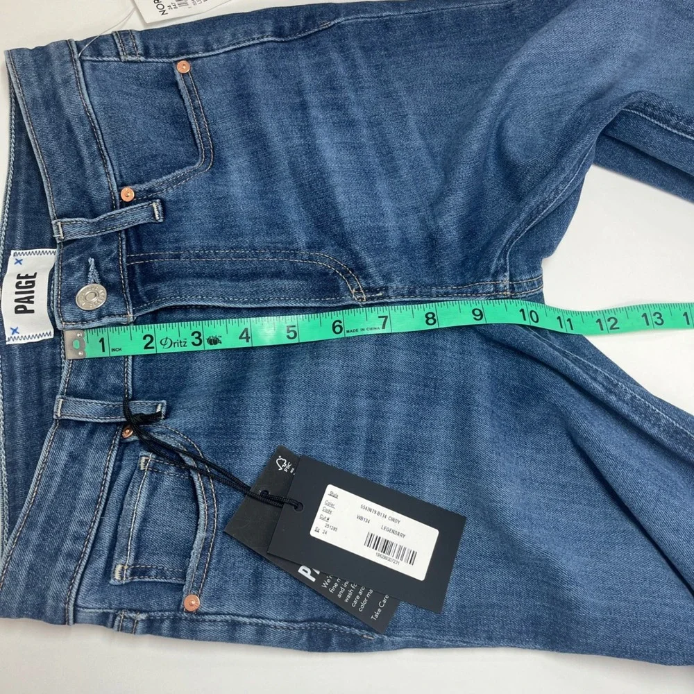 PAIGE Jeans Cindy High Rise Straight Ankle‎ Women's sz 24 Blue Legendary NWT